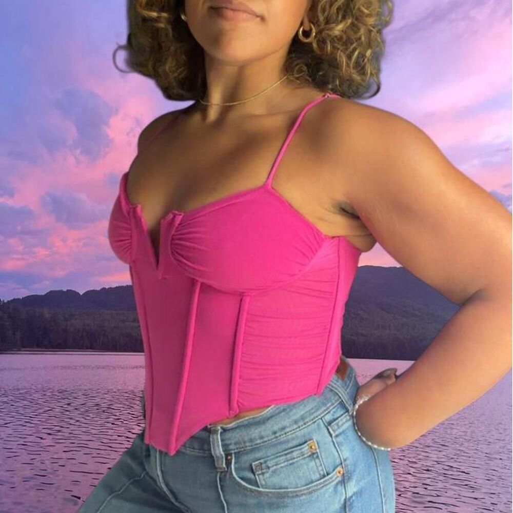 Forever-21 Women's Pink Corset